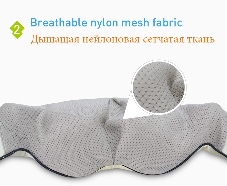 (with Gift Box)JinKaiRui U Shape Electrical Shiatsu Back Neck Shoulder Body Massager Infrared Heated Kneading Car/Home Massagem