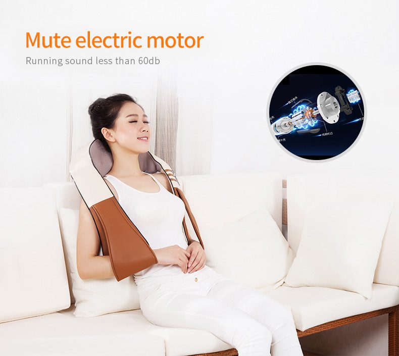 (with Gift Box)JinKaiRui U Shape Electrical Shiatsu Back Neck Shoulder Body Massager Infrared Heated Kneading Car/Home Massagem (with Gift Box)JinKaiRui U Shape Electrical Shiatsu Back Neck Shoulder Body Massager Infrared Heated Kneading Car/Home Massagem