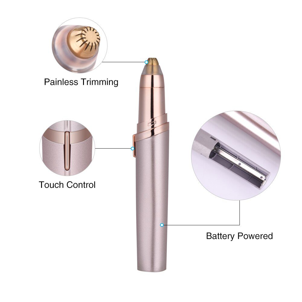 Electric Face Eyebrow Hair Remover Epilator Mini Eyebrow Shaver Razor Instant Painless Portable Epilator Shaving Eyebrow Trimmer