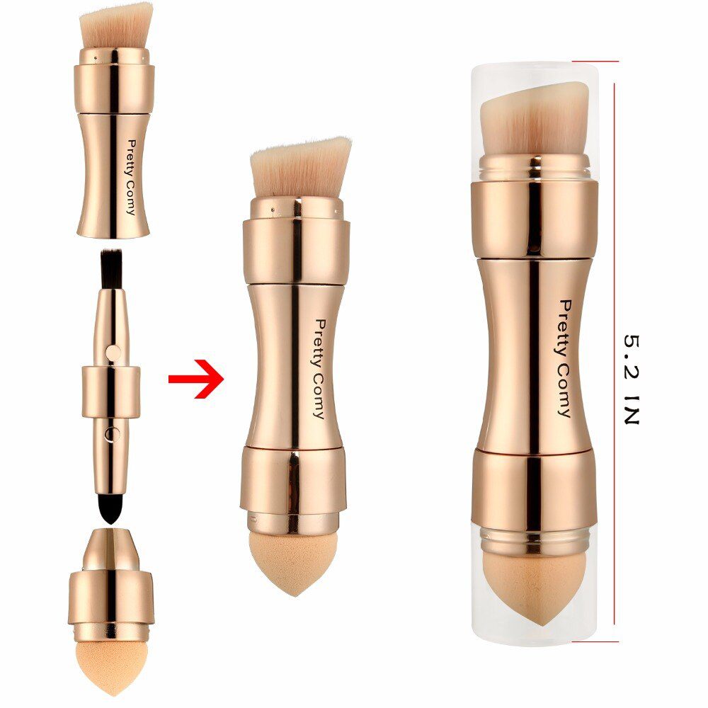 4 In 1 Makeup Brushes Foundation Eyebrow Shadow Eyeliner Blush Powder Brush Cosmetic Concealer Professional Maquiagem