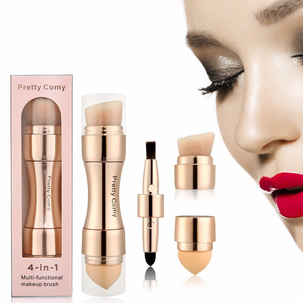 4 In 1 Makeup Brushes Foundation Eyebrow Shadow Eyeliner Blush Powder Brush Cosmetic Concealer Professional Maquiagem