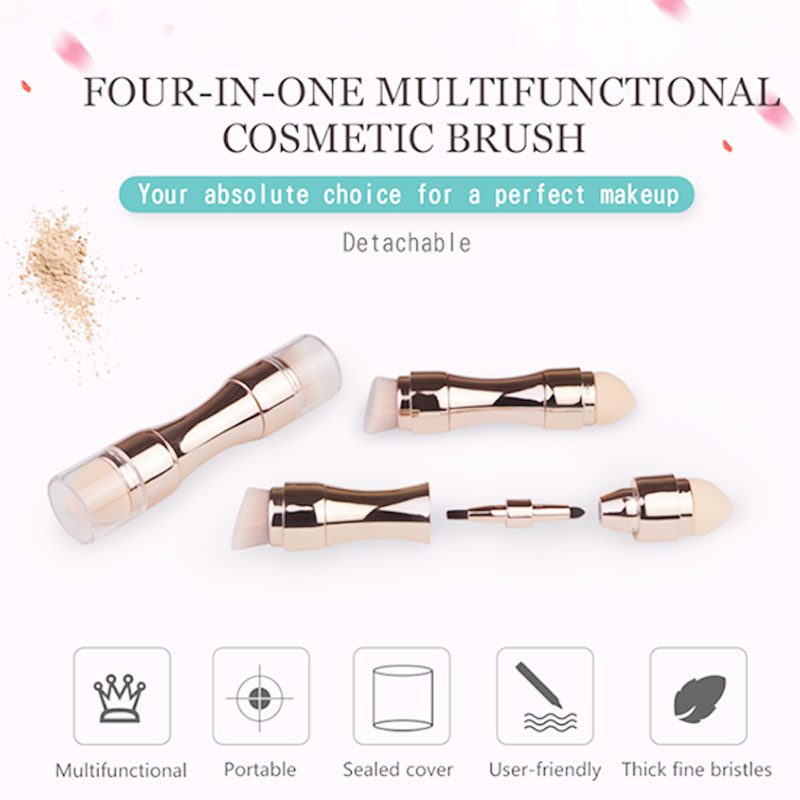 4 In 1 Makeup Brushes Foundation Eyebrow Shadow Eyeliner Blush Powder Brush Cosmetic Concealer Professional Maquiagem