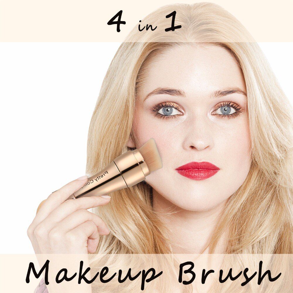 4 In 1 Makeup Brushes Foundation Eyebrow Shadow Eyeliner Blush Powder Brush Cosmetic Concealer Professional Maquiagem