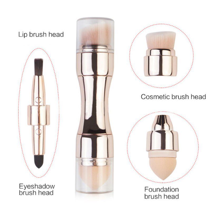 4 In 1 Makeup Brushes Foundation Eyebrow Shadow Eyeliner Blush Powder Brush Cosmetic Concealer Professional Maquiagem