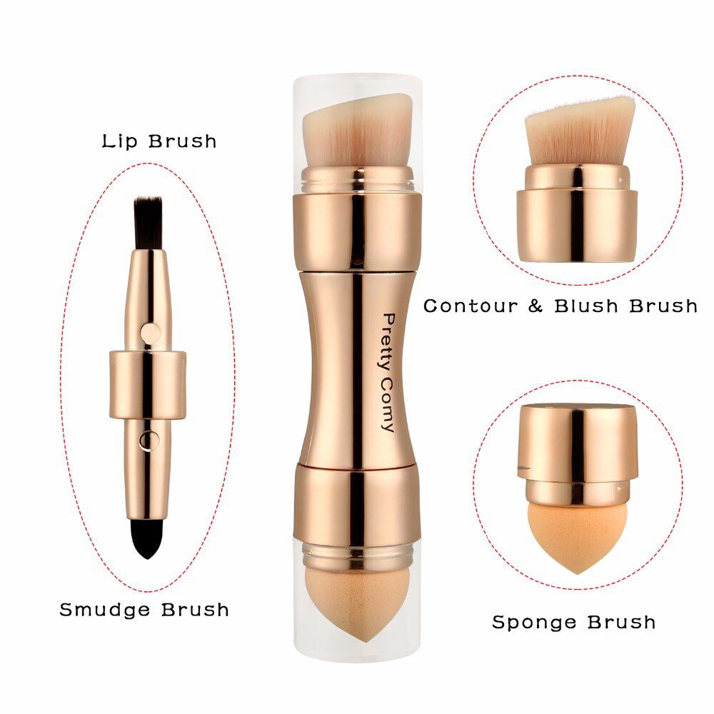 4 In 1 Makeup Brushes Foundation Eyebrow Shadow Eyeliner Blush Powder Brush Cosmetic Concealer Professional Maquiagem