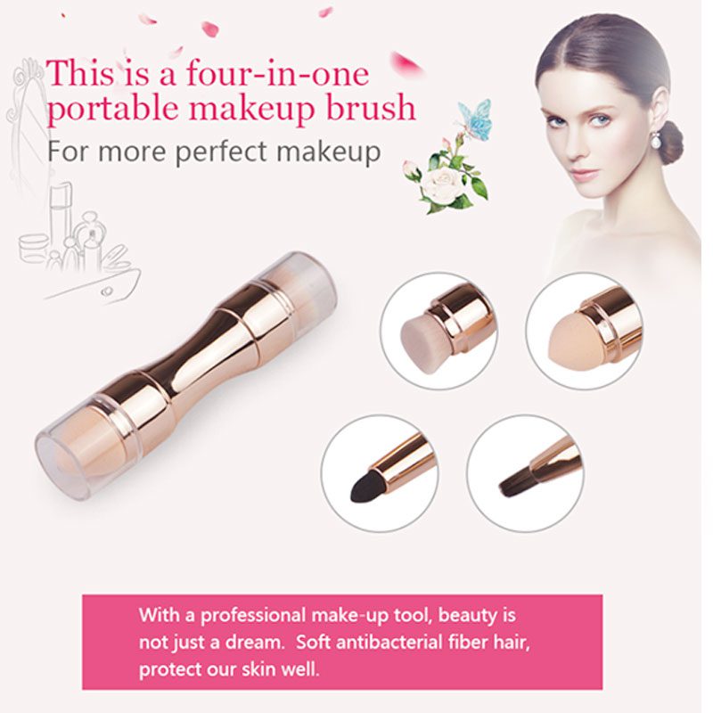 4 In 1 Makeup Brushes Foundation Eyebrow Shadow Eyeliner Blush Powder Brush Cosmetic Concealer Professional Maquiagem