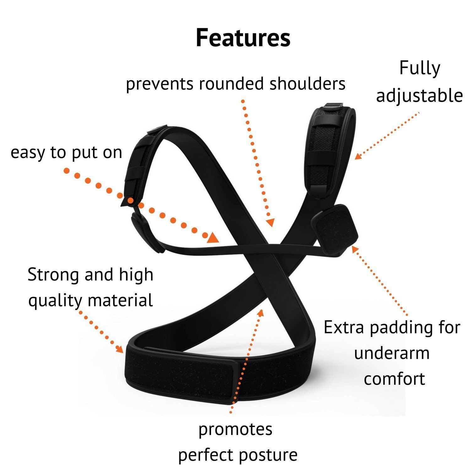 Adjustable Corrector X-Shape Corset Back Brace Straightener Upper Shoulder Spine Support Belt Posture Correction For Men Women