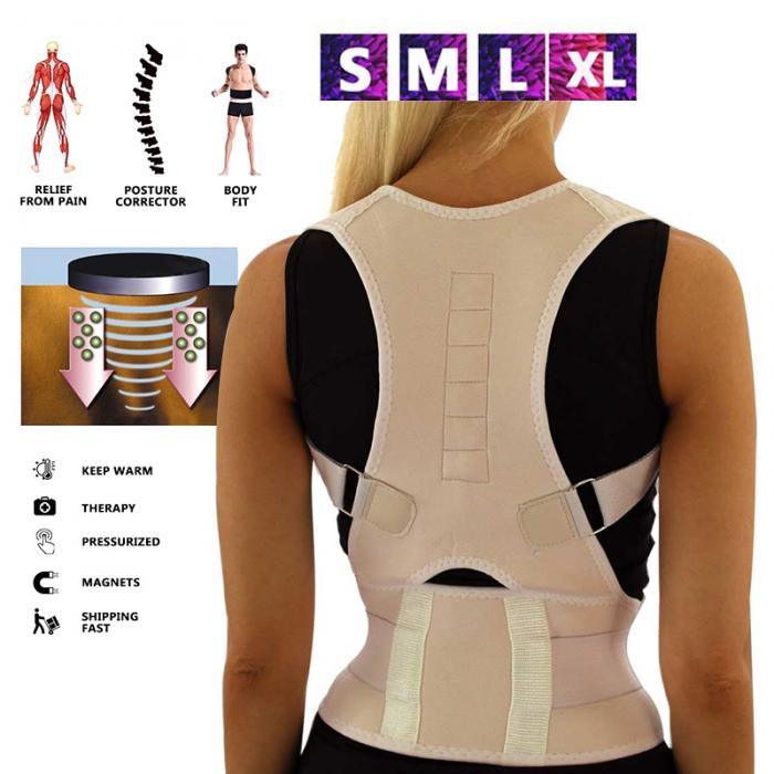 Sitting Posture Corrector Adjustable Magnetic Shape Body Shoulder Brace Belt Men And Women Back Vertebra Correct Therapy All-shi