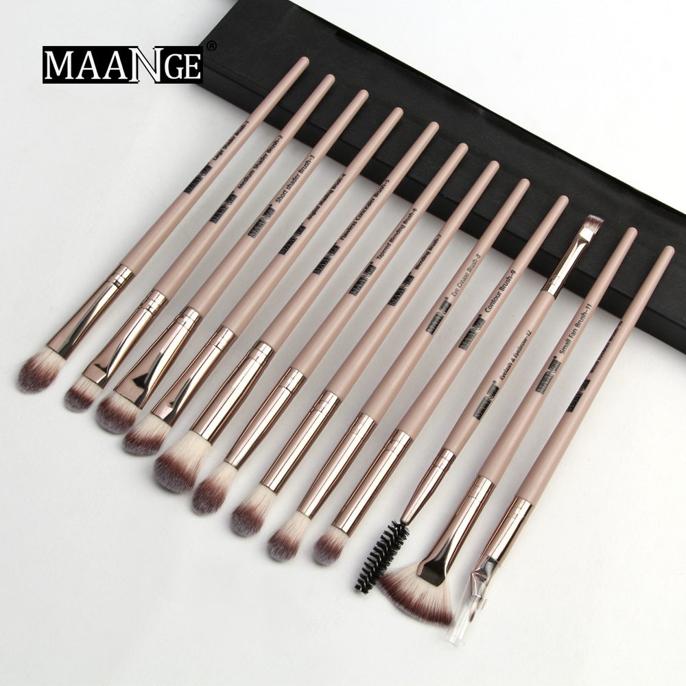 MAANGE Pro  3/5/12 pcs/lot  Makeup Brushes Set Eye Shadow Blending Eyeliner Eyelash Eyebrow Brushes For Makeup New