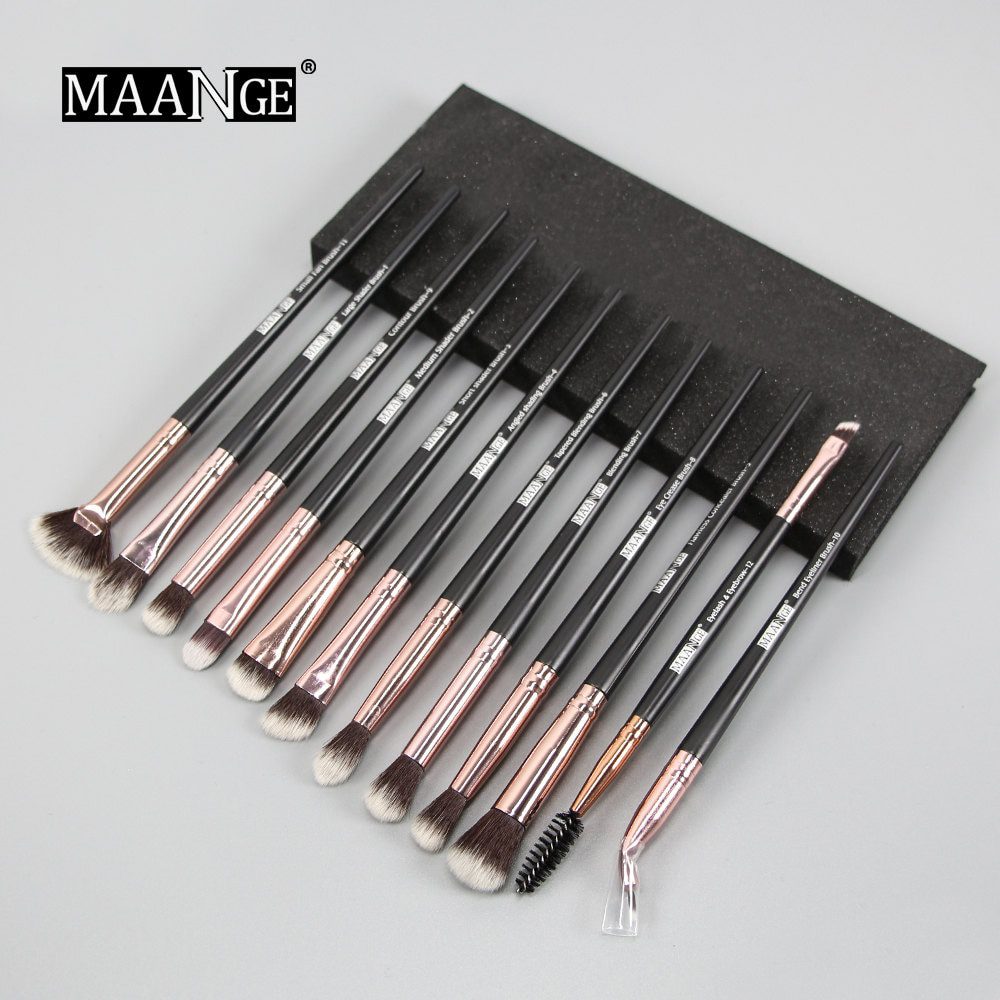 MAANGE Pro  3/5/12 pcs/lot  Makeup Brushes Set Eye Shadow Blending Eyeliner Eyelash Eyebrow Brushes For Makeup New