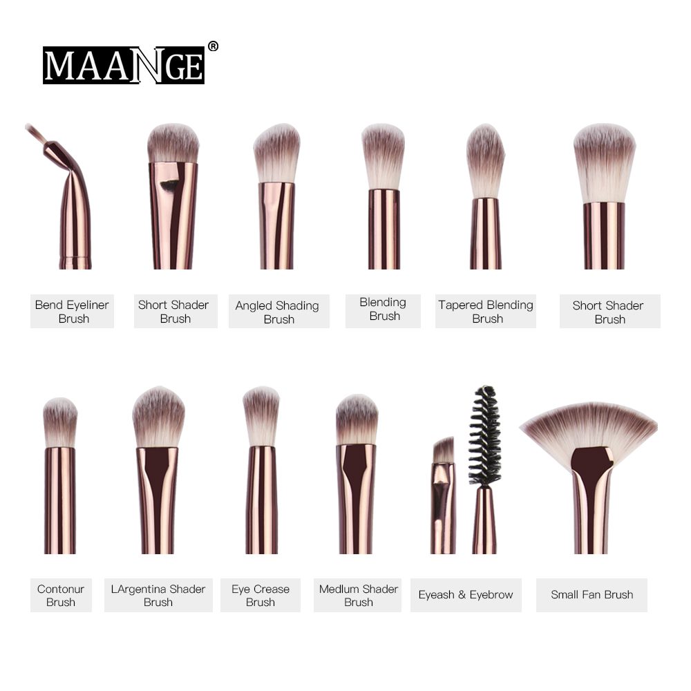 MAANGE Pro  3/5/12 pcs/lot  Makeup Brushes Set Eye Shadow Blending Eyeliner Eyelash Eyebrow Brushes For Makeup New