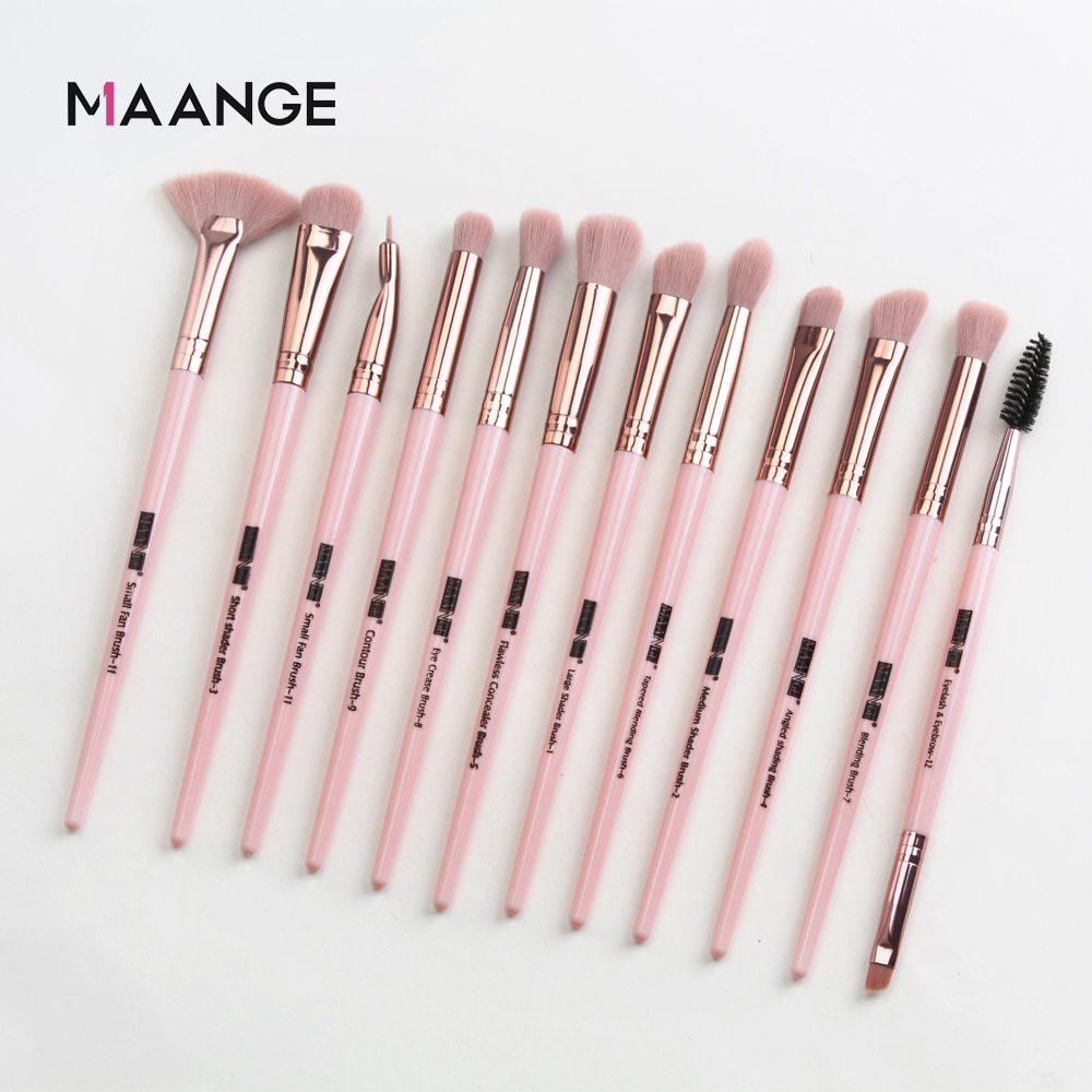 MAANGE Pro  3/5/12 pcs/lot  Makeup Brushes Set Eye Shadow Blending Eyeliner Eyelash Eyebrow Brushes For Makeup New