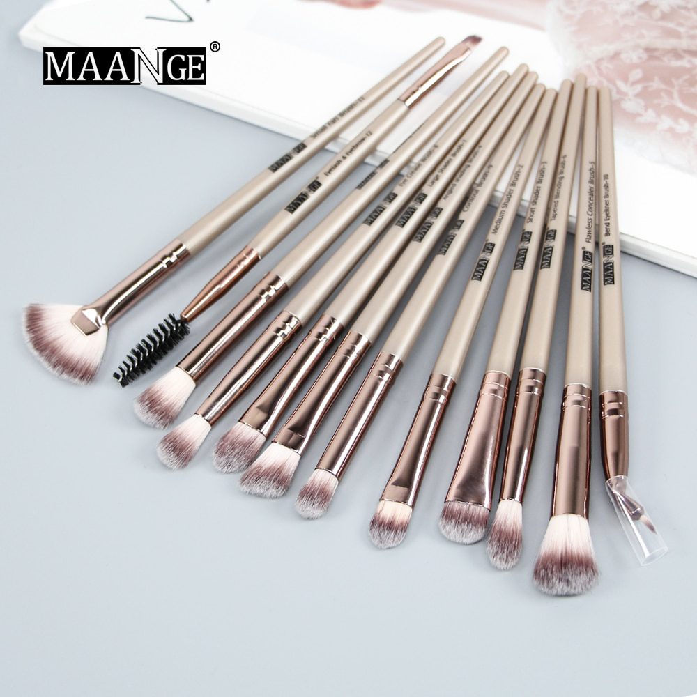 MAANGE Pro  3/5/12 pcs/lot  Makeup Brushes Set Eye Shadow Blending Eyeliner Eyelash Eyebrow Brushes For Makeup New