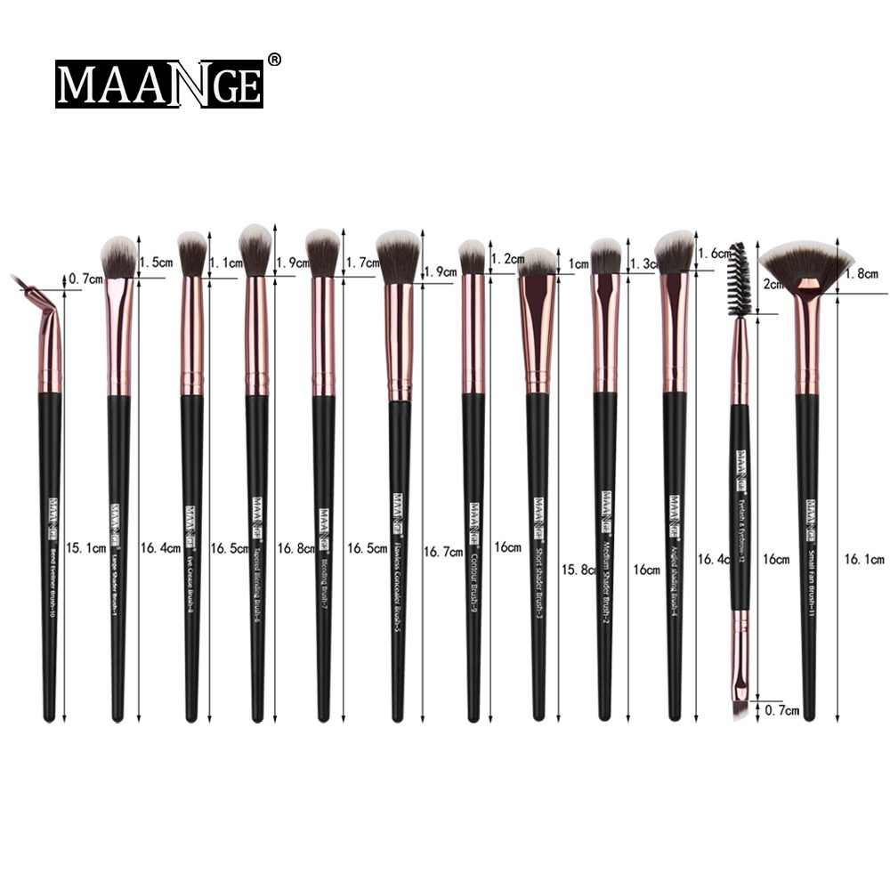 MAANGE Pro  3/5/12 pcs/lot  Makeup Brushes Set Eye Shadow Blending Eyeliner Eyelash Eyebrow Brushes For Makeup New