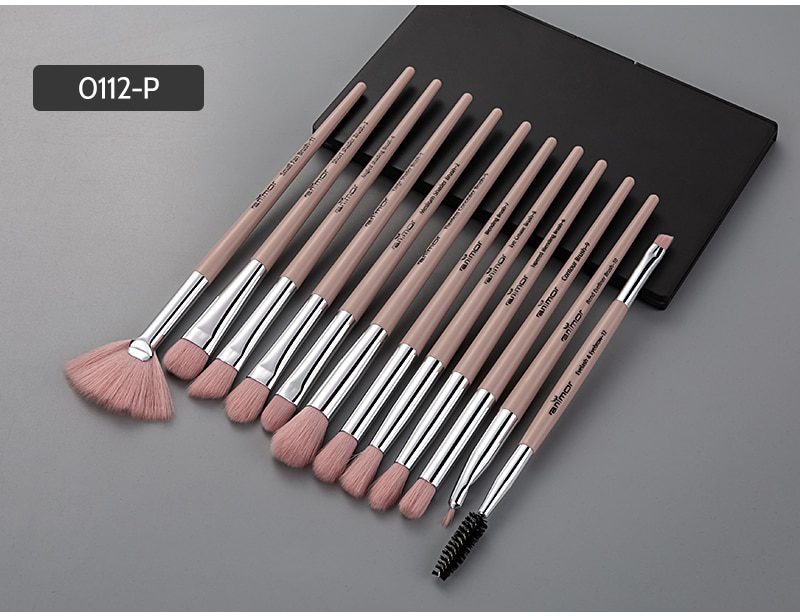 Anmor Makeup Brushes Set 3-12pcs/lot Eye Shadow Blending Eyeliner Eyelash Eyebrow Make up Brushes  Professional Eyeshadow Brush