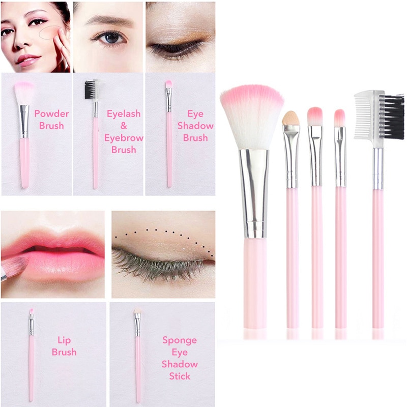 La Milee 20/5Pcs Makeup Brushes Set Eye Shadow Foundation Powder Eyeliner Eyelash Lip Make Up Brush Cosmetic Beauty Tool Kit Hot