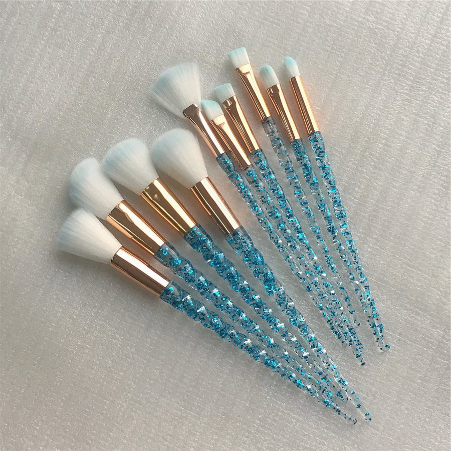 10pcs Unicorn Makeup Brushes Sets Maquiagem Foundation Powder Cosmetic Blush Eyeshadow Women Beauty Glitter Make Up Brush Tools