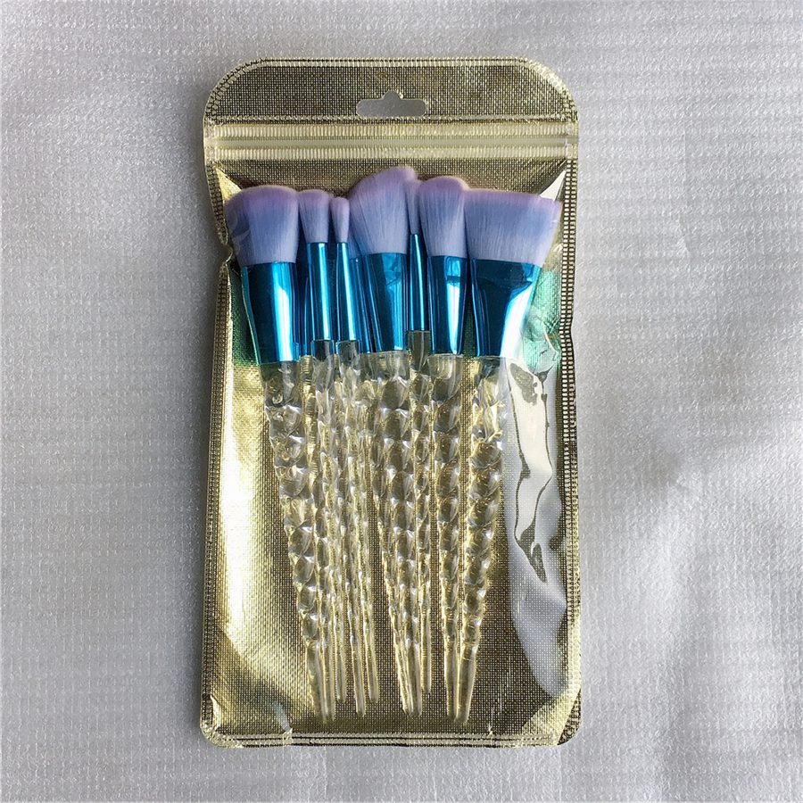 10pcs Unicorn Makeup Brushes Sets Maquiagem Foundation Powder Cosmetic Blush Eyeshadow Women Beauty Glitter Make Up Brush Tools