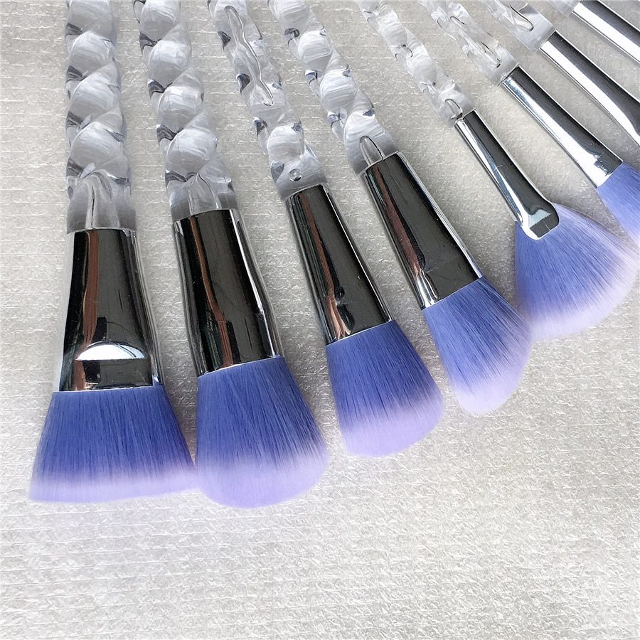 10pcs Unicorn Makeup Brushes Sets Maquiagem Foundation Powder Cosmetic Blush Eyeshadow Women Beauty Glitter Make Up Brush Tools