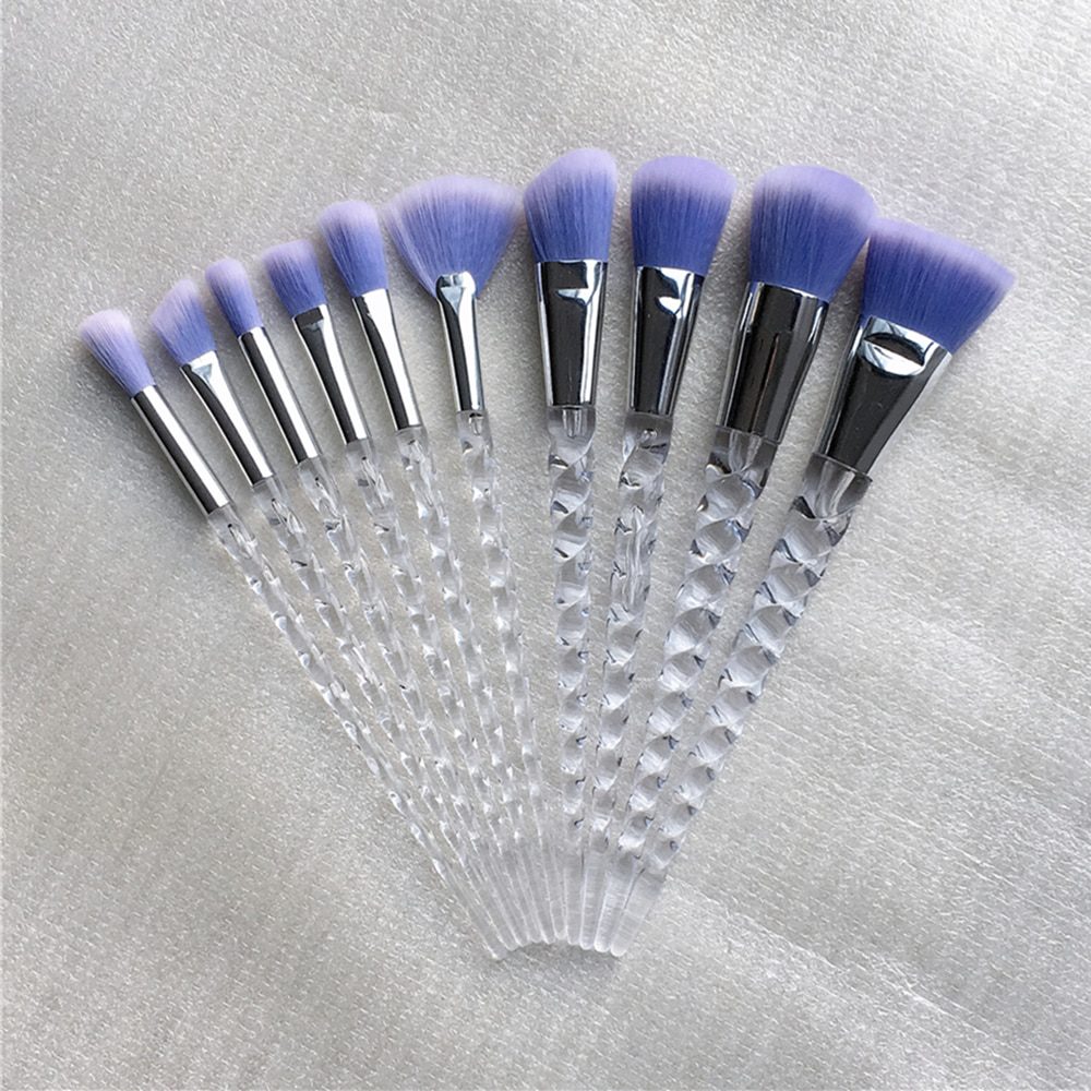 10pcs Unicorn Makeup Brushes Sets Maquiagem Foundation Powder Cosmetic Blush Eyeshadow Women Beauty Glitter Make Up Brush Tools