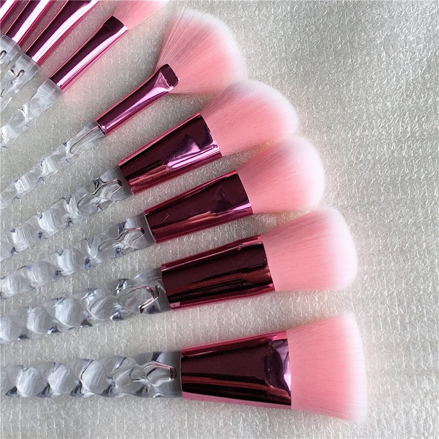 10pcs Unicorn Makeup Brushes Sets Maquiagem Foundation Powder Cosmetic Blush Eyeshadow Women Beauty Glitter Make Up Brush Tools