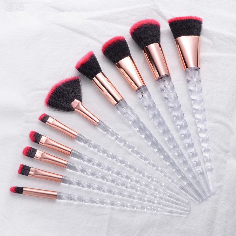 10pcs Unicorn Makeup Brushes Sets Maquiagem Foundation Powder Cosmetic Blush Eyeshadow Women Beauty Glitter Make Up Brush Tools