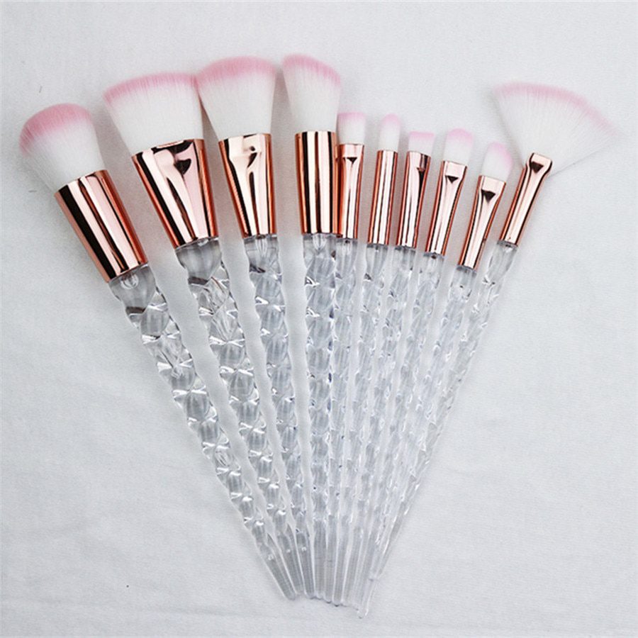 10pcs Unicorn Makeup Brushes Sets Maquiagem Foundation Powder Cosmetic Blush Eyeshadow Women Beauty Glitter Make Up Brush Tools