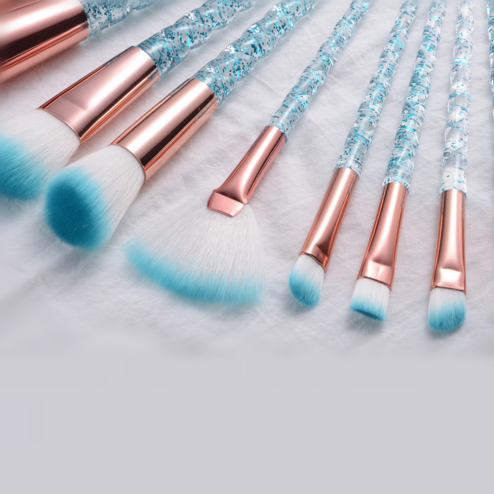 10pcs Unicorn Makeup Brushes Sets Maquiagem Foundation Powder Cosmetic Blush Eyeshadow Women Beauty Glitter Make Up Brush Tools