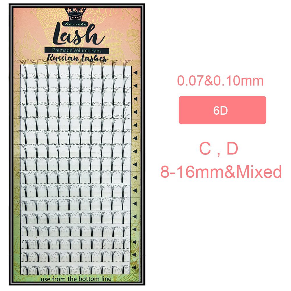 MAS Lashes 16 Lines Premade Volume Fans 3d/4d/5d/6d Lash Russian Volume Eyelash Extensions Pre made Lash Extension Faux Mink