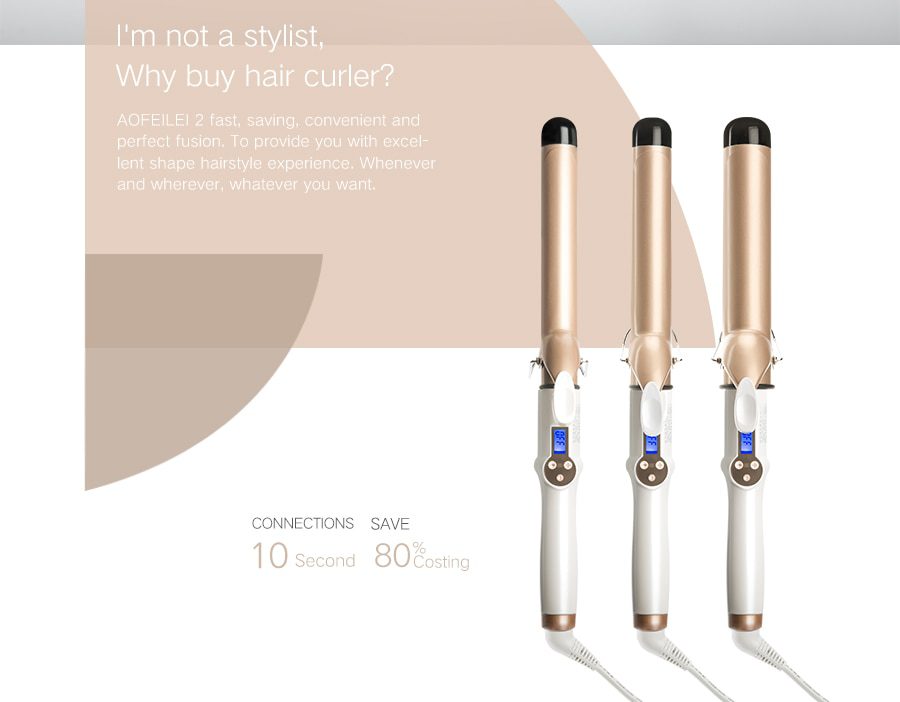 2018 New Real Electric Professional Ceramic Hair Curler Lcd Curling Iron Roller Curls Wand Waver Fashion Styling Tools