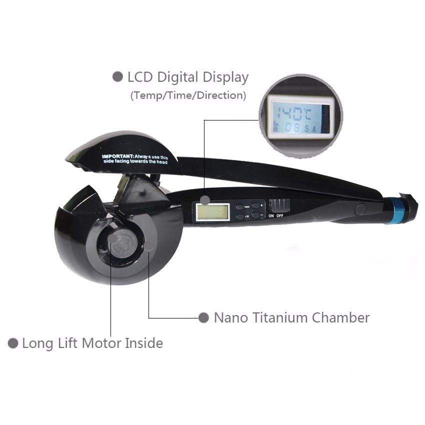 Queenme Automatic Hair Curler Magic Curling Iron LCD Screen Ceramic Heating Anti-perm Wave Curl Styler Hair Care Styling Tools Queenme Automatic Hair Curler Magic Curling Iron LCD Screen Ceramic Heating Anti-perm Wave Curl Styler Hair Care Styling Tools