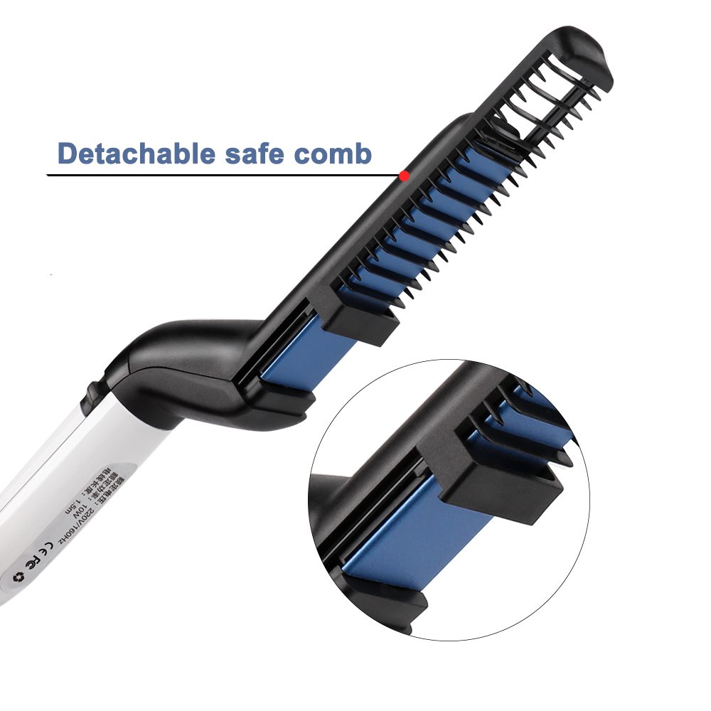 Men Quick Beard Straightener Styler Comb Multifunctional Hair Curling Curler Show Cap Tool Electric Hair Styler for Men