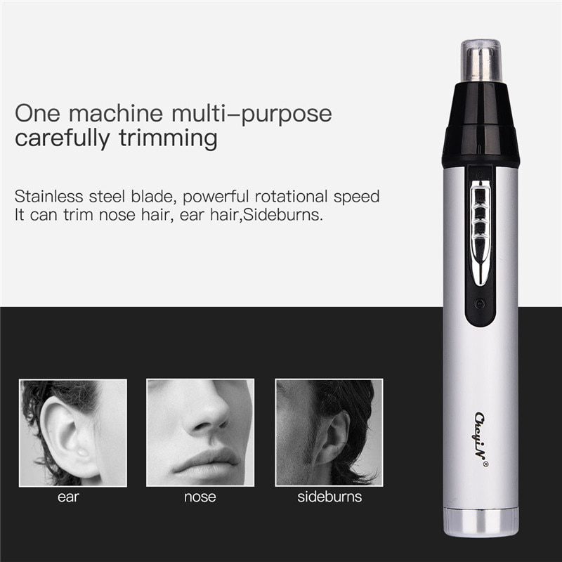 CkeyiN 3 in1 Electric Ear Nose Trimmer for Men's Shaver Rechargeable Hair Removal Eyebrow Trimer Safe Lasting Face Care Tool Kit