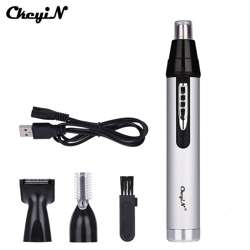 CkeyiN 3 in1 Electric Ear Nose Trimmer for Men's Shaver Rechargeable Hair Removal Eyebrow Trimer Safe Lasting Face Care Tool Kit