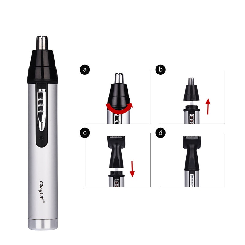 CkeyiN 3 in1 Electric Ear Nose Trimmer for Men's Shaver Rechargeable Hair Removal Eyebrow Trimer Safe Lasting Face Care Tool Kit