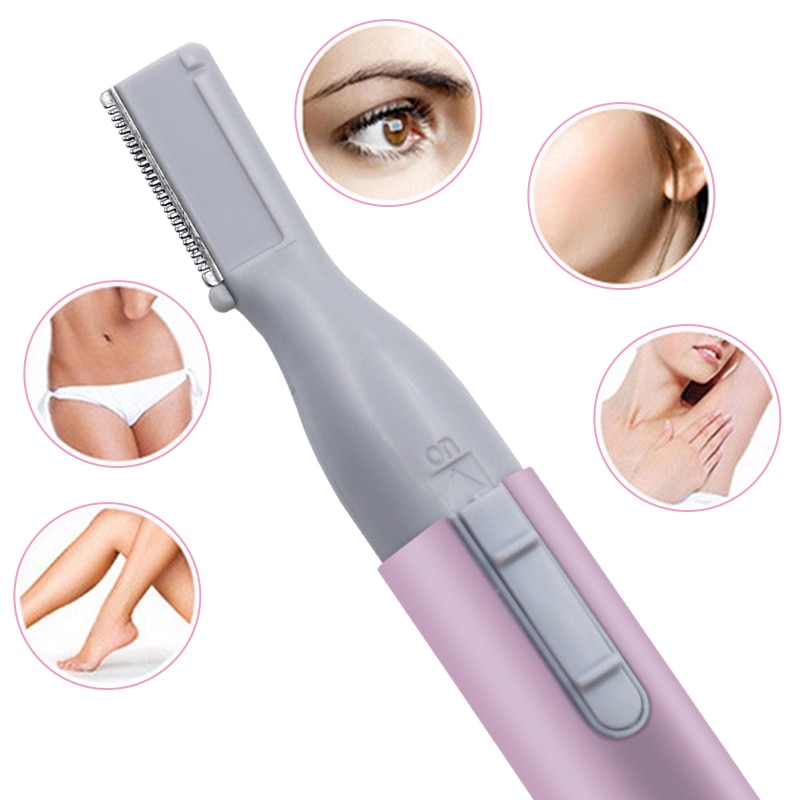 Practical Electric Face Eyebrow Scissors Hair Trimmer Mini Portable Women Body Shaver Remover Blade Razor Epilator