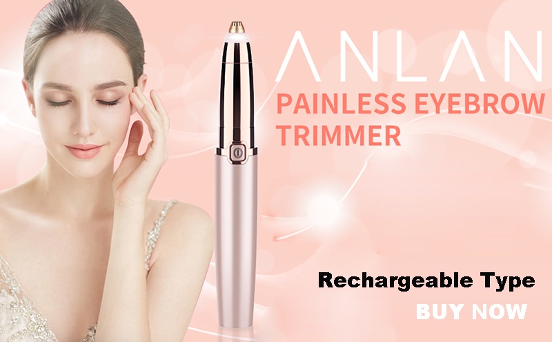 ANLAN Electric Eyebrow Trimmer Makeup Painless Eye Brow Epilator Mini Shaver Razors Portable Facial Hair Remover Women depilator