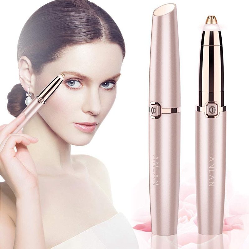 ANLAN Electric Eyebrow Trimmer Makeup Painless Eye Brow Epilator Mini Shaver Razors Portable Facial Hair Remover Women depilator