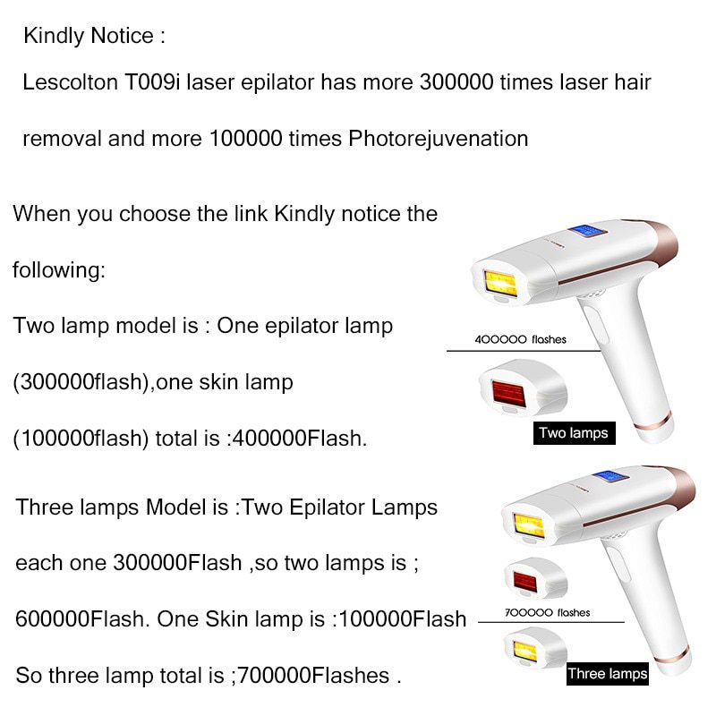 Lescolton 3in1 700000 pulsed IPL Laser Hair Removal Device Permanent Hair Removal IPL laser Epilator Armpit Hair Removal machine