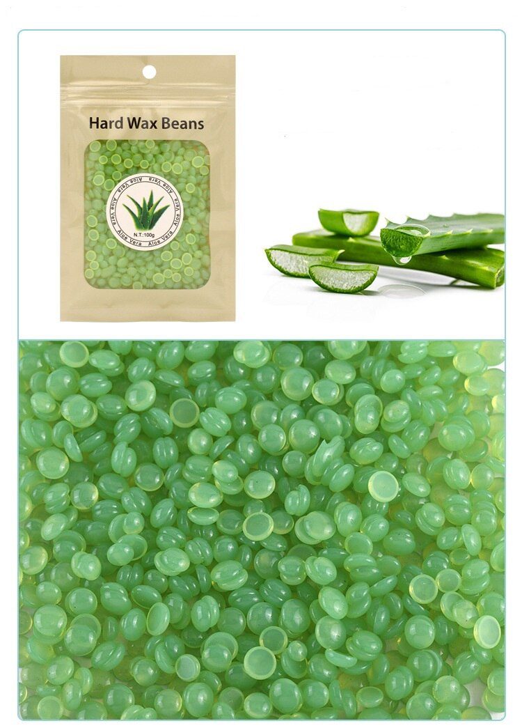 Pearl Hard Wax Beans Hot Film Wax Bead Hair Removal Wax Depilatory Removing Unwanted Hairs in Legs and Other Body Parts