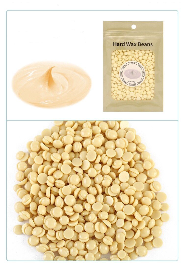 Pearl Hard Wax Beans Hot Film Wax Bead Hair Removal Wax Depilatory Removing Unwanted Hairs in Legs and Other Body Parts