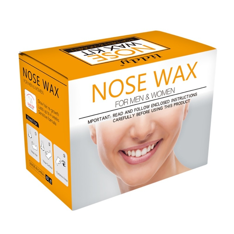 Portable Painless Nose Wax Kit For Men & Women Nose Hair Removal Wax Set Paper-Free Nose Hair Wax Beans Cleaning Wax Kit