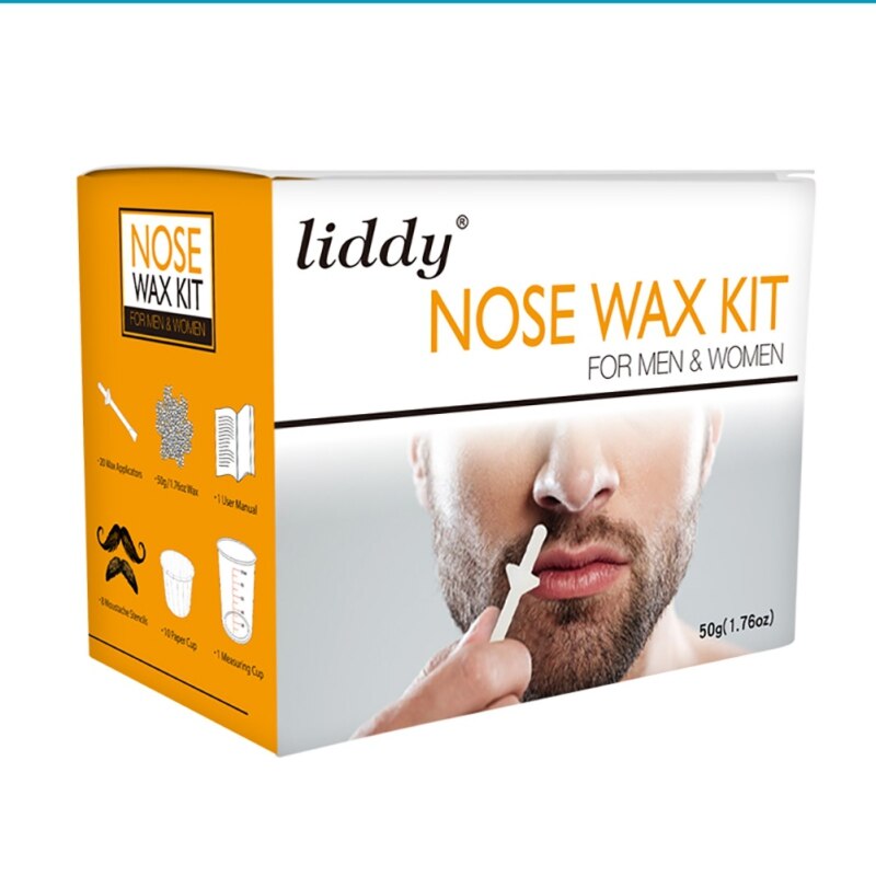 Portable Painless Nose Wax Kit For Men & Women Nose Hair Removal Wax Set Paper-Free Nose Hair Wax Beans Cleaning Wax Kit