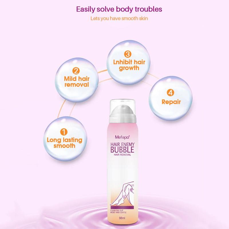 Painless Hair Removal Cream Spray Away Depilatory Bubble Wax Body Bikini Legs Hair Remover Foam Mousse in Spray Bottle Dropship