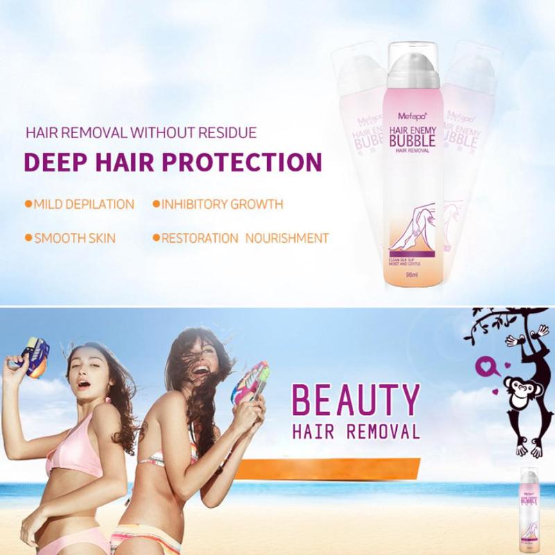 Painless Hair Removal Cream Spray Away Depilatory Bubble Wax Body Bikini Legs Hair Remover Foam Mousse in Spray Bottle Dropship