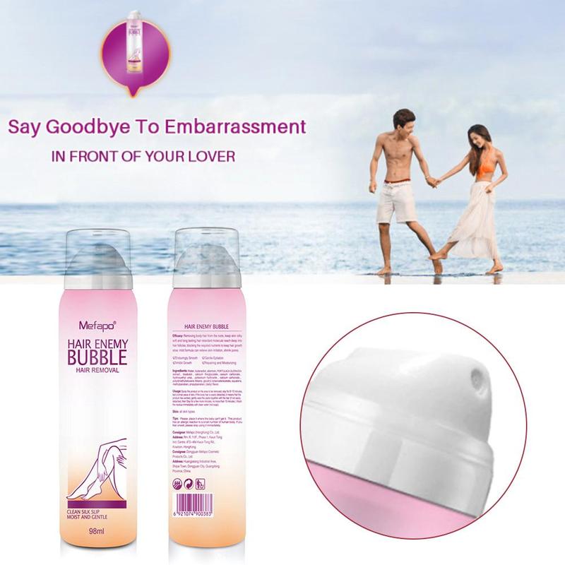 Painless Hair Removal Cream Spray Away Depilatory Bubble Wax Body Bikini Legs Hair Remover Foam Mousse in Spray Bottle Dropship