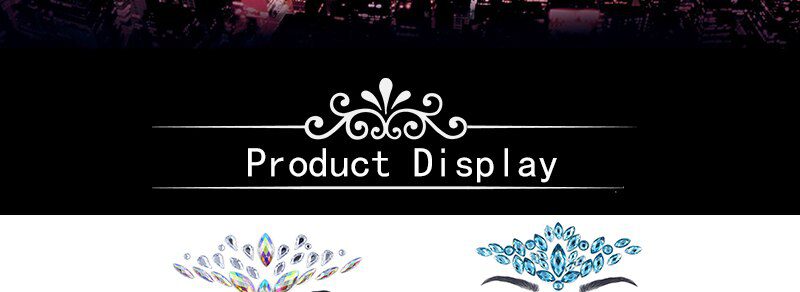 Face jewels sticker Make Up Adhesive Temporary Tattoo  Body Art Gems Rhinestone Stickers for  Festival Party