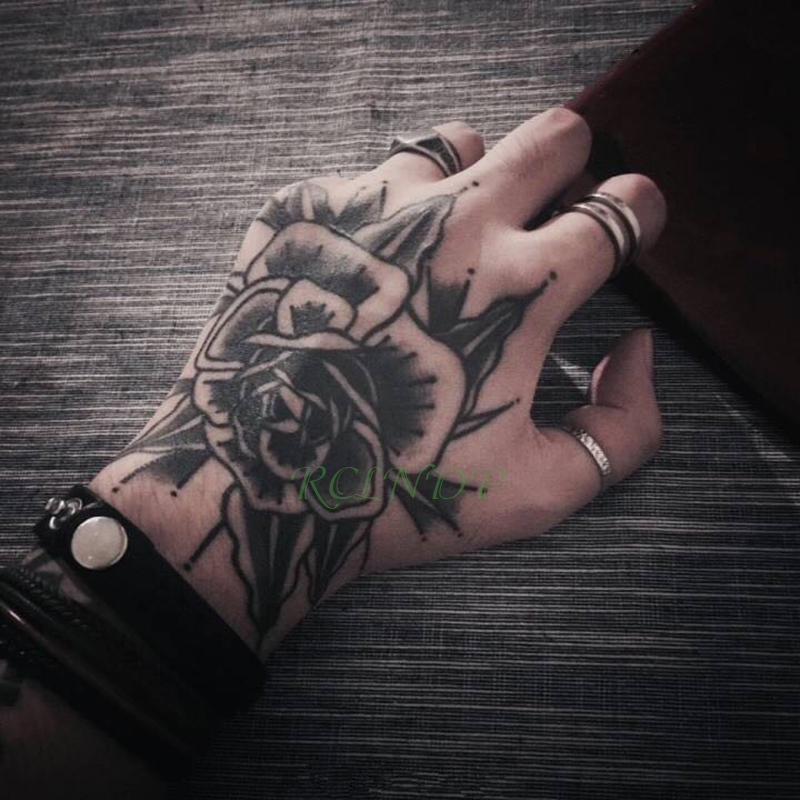 Waterproof Temporary Tattoo Sticker Flower Rose Fake Tatto Flash Tatoo Hand Arm Foot Back Tato body art for Girl Women Men