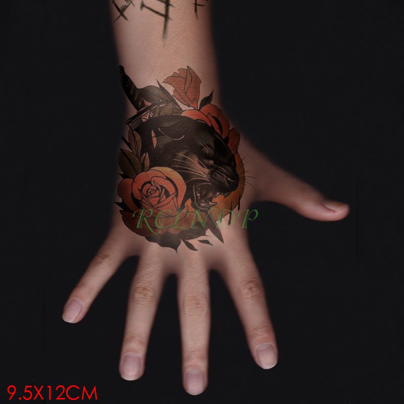 Waterproof Temporary Tattoo Sticker Flower Rose Fake Tatto Flash Tatoo Hand Arm Foot Back Tato body art for Girl Women Men