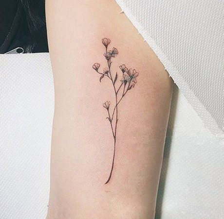 Waterproof Temporary Tattoo Sticker sexy baby's breath flower  birds gun feather Water Transfer fake  flash  tattoo тату